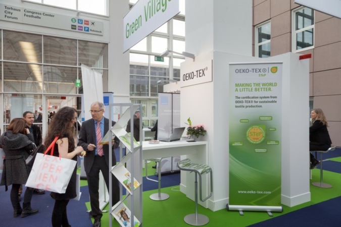 Das Green Village der Heimtextil informiert über Möglichkeiten nachhaltiger Produktion Photo: Messe Frankfurt Exhibition GmbH