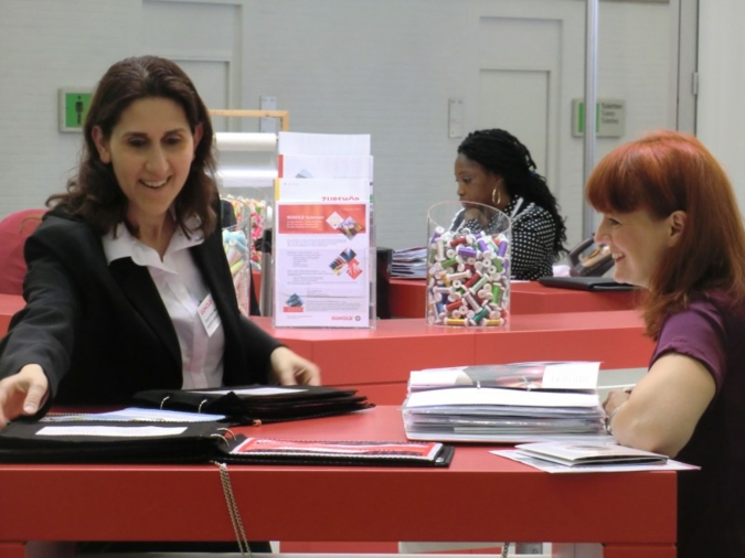 Blick auf den Messestand Gunold, Texprocess 2013 Photo: Gunold