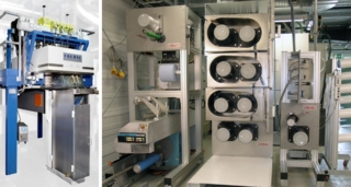 Bikomponenten-Hochtemperaturspinnanlage (Fourné Polymertechnik) und modularer Take-