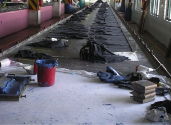 Blick in eine Textildruckerei Photo: GSM